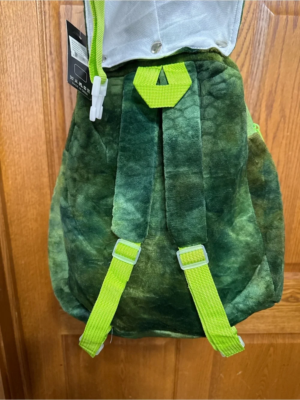 Kids Green Dinosaur Removable Hooded Costume Backpack - Unbranded